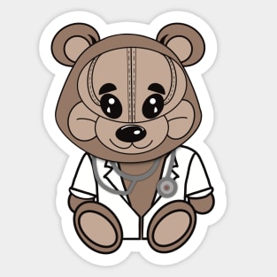 Dr. Teddy Bear Sticker